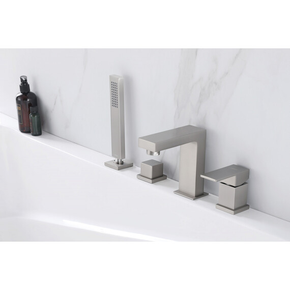 СМЕСИТЕЛЬ ABBER DAHEIM AF8213SP НА БОРТ ВАННЫ, САТИН