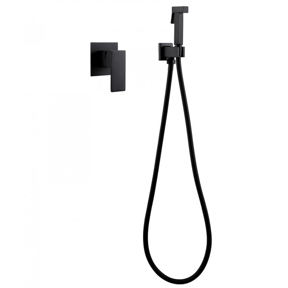 СМЕСИТЕЛЬ ABBER DAHEIM AF8225B С ГИГИЕНИЧЕСКИМ ДУШЕМ, ЧЕРНЫЙ МАТОВЫЙ