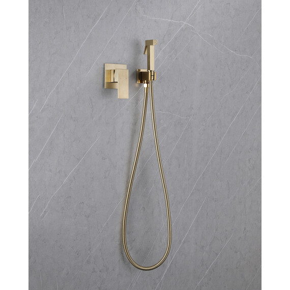 СМЕСИТЕЛЬ ABBER DAHEIM AF8225G С ГИГИЕНИЧЕСКИМ ДУШЕМ, ЗОЛОТО МАТОВОЕ