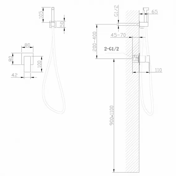 СМЕСИТЕЛЬ ABBER DAHEIM AF8225NG С ГИГИЕНИЧЕСКИМ ДУШЕМ, НИКЕЛЬ