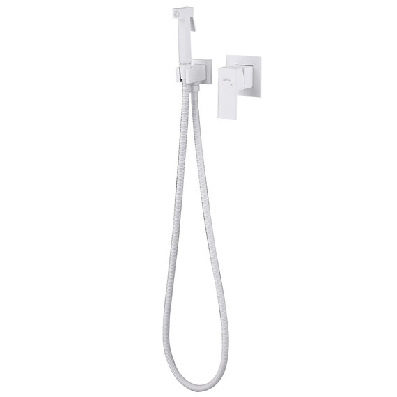 СМЕСИТЕЛЬ ABBER DAHEIM AF8225W С ГИГИЕНИЧЕСКИМ ДУШЕМ, БЕЛЫЙ МАТОВЫЙ