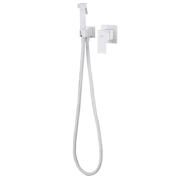 СМЕСИТЕЛЬ ABBER DAHEIM AF8225W С ГИГИЕНИЧЕСКИМ ДУШЕМ, БЕЛЫЙ МАТОВЫЙ