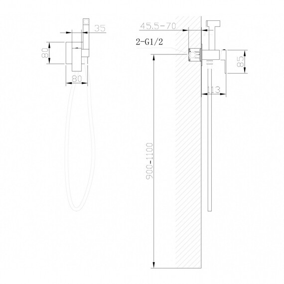 СМЕСИТЕЛЬ ABBER DAHEIM AF8226NG С ГИГИЕНИЧЕСКИМ ДУШЕМ, НИКЕЛЬ