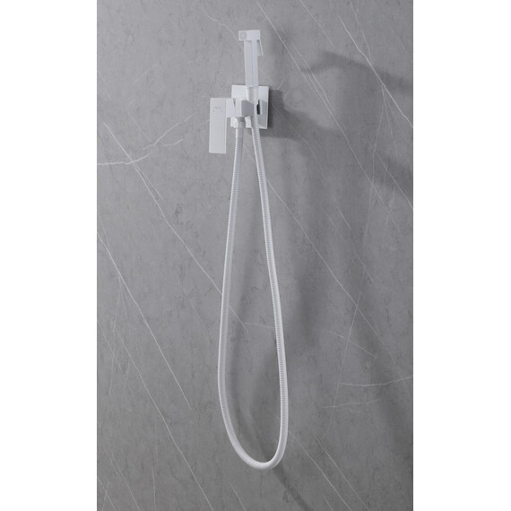 СМЕСИТЕЛЬ ABBER DAHEIM AF8226W С ГИГИЕНИЧЕСКИМ ДУШЕМ,БЕЛЫЙ МАТОВЫЙ