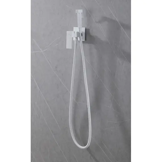 СМЕСИТЕЛЬ ABBER DAHEIM AF8226W С ГИГИЕНИЧЕСКИМ ДУШЕМ,БЕЛЫЙ МАТОВЫЙ