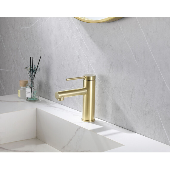 СМЕСИТЕЛЬ ABBER EMOTION AF8810G ДЛЯ РАКОВИНЫ, ЗОЛОТО МАТОВОЕ