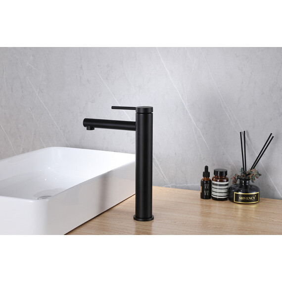 СМЕСИТЕЛЬ ABBER EMOTION AF8811B ДЛЯ НАКЛАДНОЙ РАКОВИНЫ, ЧЕРНЫЙ МАТОВЫЙ