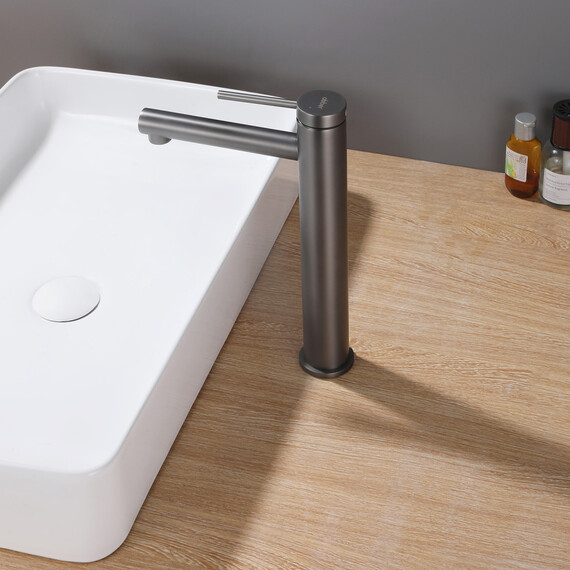 СМЕСИТЕЛЬ ABBER EMOTION AF8811NG ДЛЯ НАКЛАДНОЙ РАКОВИНЫ, НИКЕЛЬ