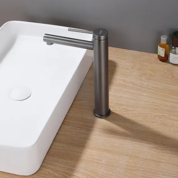 СМЕСИТЕЛЬ ABBER EMOTION AF8811NG ДЛЯ НАКЛАДНОЙ РАКОВИНЫ, НИКЕЛЬ