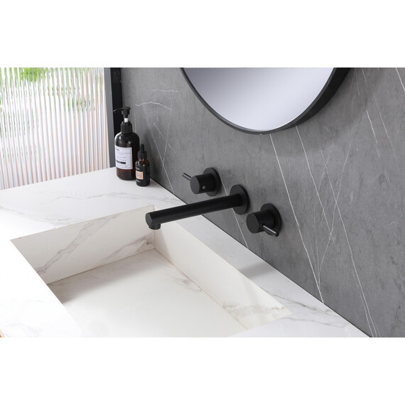 СМЕСИТЕЛЬ ABBER EMOTION AF88121B СКРЫТОГО МОНТАЖА ДЛЯ РАКОВИНЫ, ЧЕРНЫЙ МАТОВЫЙ