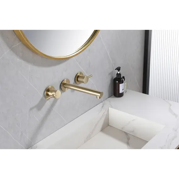 СМЕСИТЕЛЬ ABBER EMOTION AF88121G СКРЫТОГО МОНТАЖА ДЛЯ РАКОВИНЫ, ЗОЛОТО МАТОВОЕ