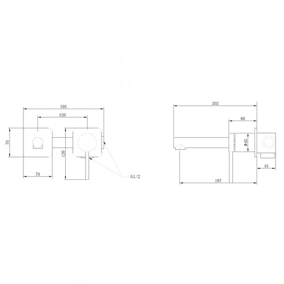 СМЕСИТЕЛЬ ABBER EMOTION AF8812B ДЛЯ РАКОВИНЫ СКРЫТОГО МОНТАЖА, ЧЕРНЫЙ МАТОВЫЙ