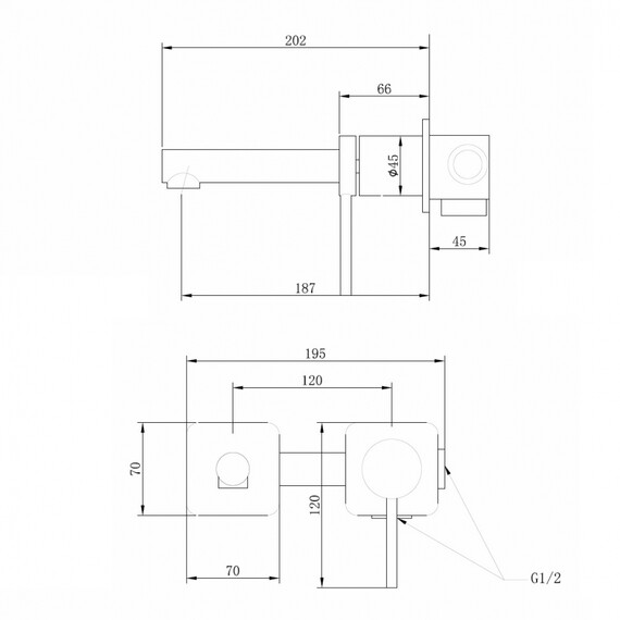 СМЕСИТЕЛЬ ABBER EMOTION AF8812NG ДЛЯ РАКОВИНЫ СКРЫТОГО МОНТАЖА, НИКЕЛЬ