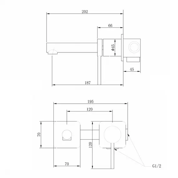 СМЕСИТЕЛЬ ABBER EMOTION AF8812NG ДЛЯ РАКОВИНЫ СКРЫТОГО МОНТАЖА, НИКЕЛЬ