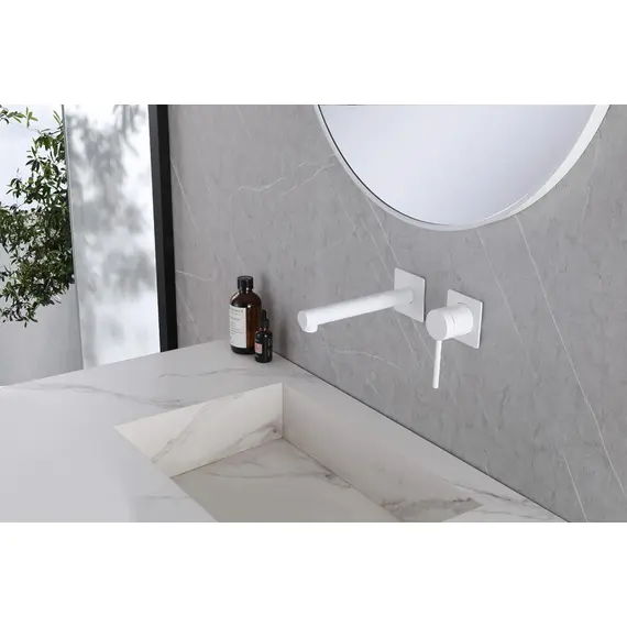 СМЕСИТЕЛЬ ABBER EMOTION AF8812W ДЛЯ РАКОВИНЫ СКРЫТОГО МОНТАЖА, БЕЛЫЙ