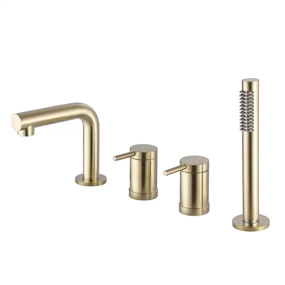 СМЕСИТЕЛЬ ABBER EMOTION AF8813G НА БОРТ ВАННЫ, ЗОЛОТО МАТОВОЕ