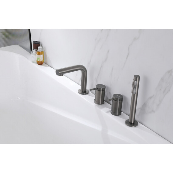 СМЕСИТЕЛЬ ABBER EMOTION AF8813NG НА БОРТ ВАННЫ, НИКЕЛЬ