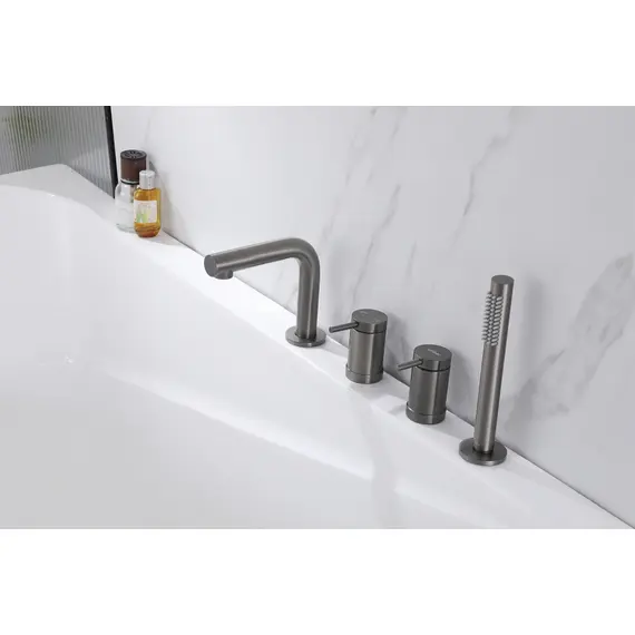 СМЕСИТЕЛЬ ABBER EMOTION AF8813NG НА БОРТ ВАННЫ, НИКЕЛЬ