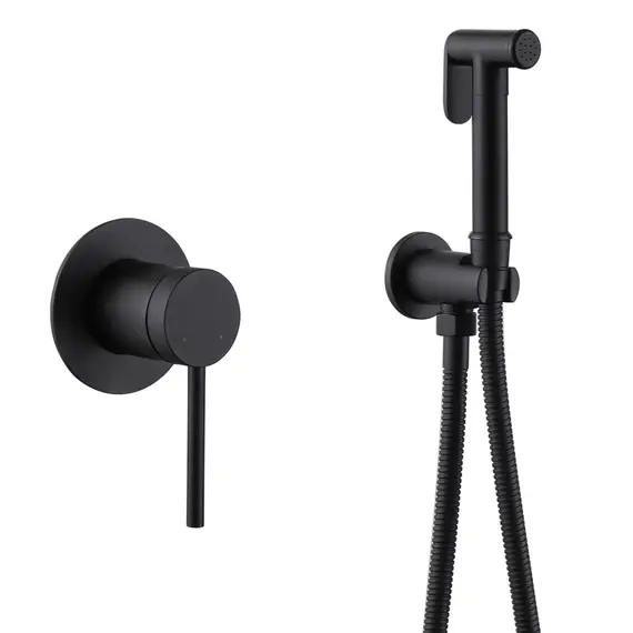 СМЕСИТЕЛЬ ABBER EMOTION AF8825B С ГИГИЕНИЧЕСКИМ ДУШЕМ, ЧЕРНЫЙ МАТОВЫЙ