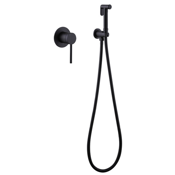 СМЕСИТЕЛЬ ABBER EMOTION AF8825B С ГИГИЕНИЧЕСКИМ ДУШЕМ, ЧЕРНЫЙ МАТОВЫЙ