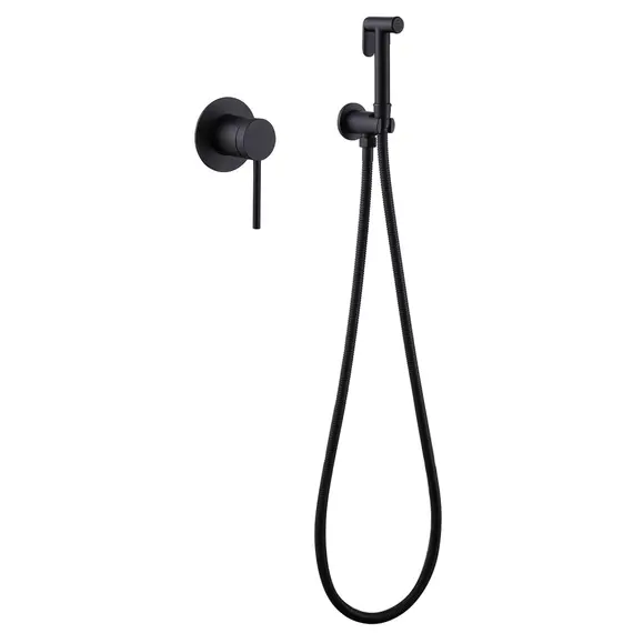 СМЕСИТЕЛЬ ABBER EMOTION AF8825B С ГИГИЕНИЧЕСКИМ ДУШЕМ, ЧЕРНЫЙ МАТОВЫЙ