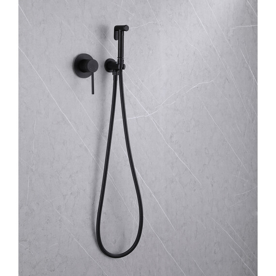 СМЕСИТЕЛЬ ABBER EMOTION AF8825B С ГИГИЕНИЧЕСКИМ ДУШЕМ, ЧЕРНЫЙ МАТОВЫЙ