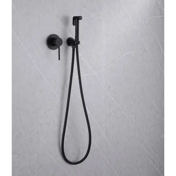 СМЕСИТЕЛЬ ABBER EMOTION AF8825B С ГИГИЕНИЧЕСКИМ ДУШЕМ, ЧЕРНЫЙ МАТОВЫЙ