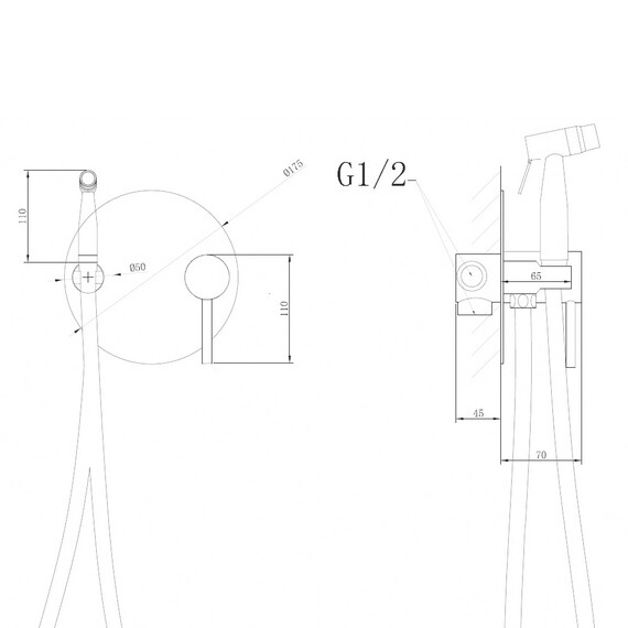 СМЕСИТЕЛЬ ABBER EMOTION AF8826NG С ГИГИЕНИЧЕСКИМ ДУШЕМ, НИКЕЛЬ