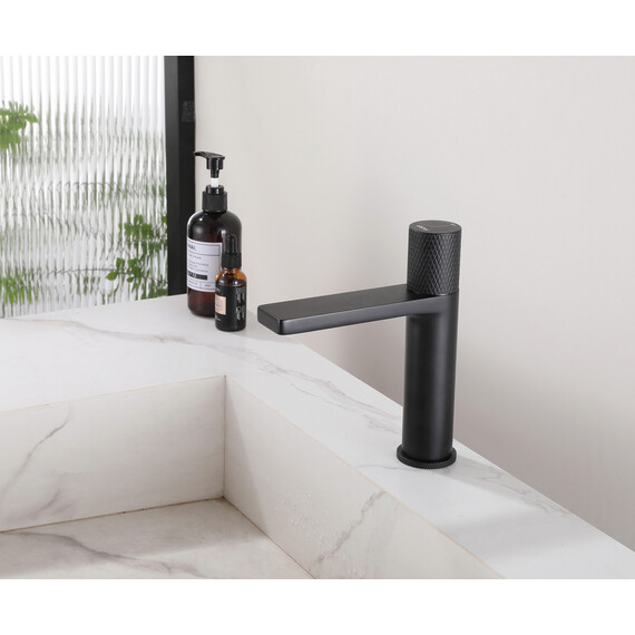 СМЕСИТЕЛЬ ABBER RUND AF8710B ДЛЯ РАКОВИНЫ, ЧЕРНЫЙ МАТОВЫЙ