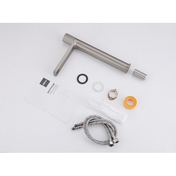 СМЕСИТЕЛЬ ABBER RUND AF8711SP ДЛЯ НАКЛАДНОЙ РАКОВИНЫ, САТИН