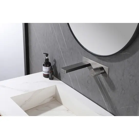 СМЕСИТЕЛЬ ABBER RUND AF8712NG ДЛЯ РАКОВИНЫ СКРЫТОГО МОНТАЖА, НИКЕЛЬ