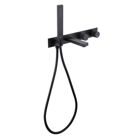 СМЕСИТЕЛЬ ABBER RUND AF8730B ДЛЯ ВАННЫ СКРЫТОГО МОНТАЖА, ЧЕРНЫЙ МАТОВЫЙ