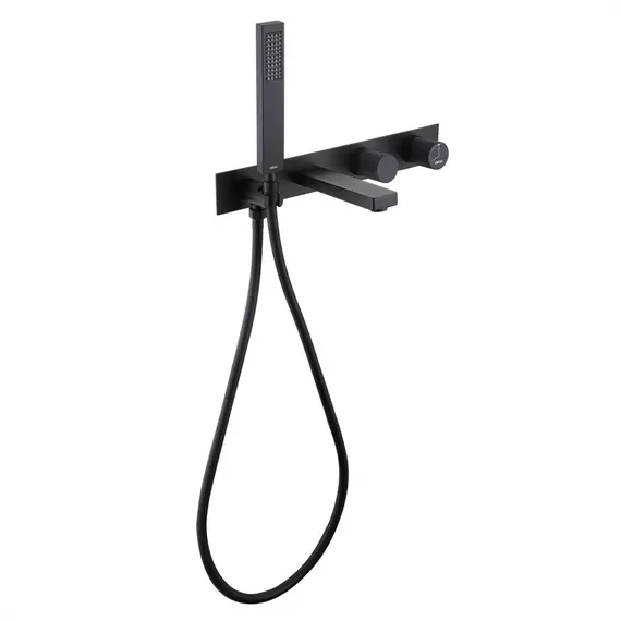 СМЕСИТЕЛЬ ABBER RUND AF8730B ДЛЯ ВАННЫ СКРЫТОГО МОНТАЖА, ЧЕРНЫЙ МАТОВЫЙ