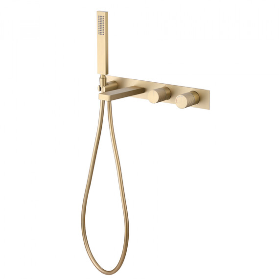 СМЕСИТЕЛЬ ABBER RUND AF8730G ДЛЯ ВАННЫ СКРЫТОГО МОНТАЖА, ЗОЛОТО МАТОВОЕ