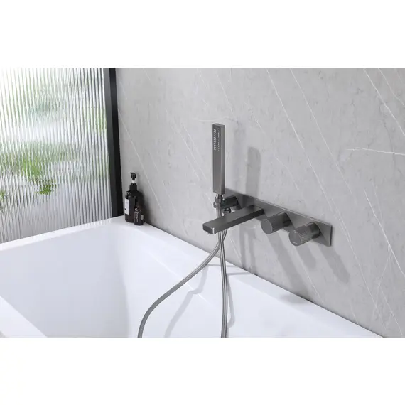 СМЕСИТЕЛЬ ABBER RUND AF8730NG ДЛЯ ВАННЫ СКРЫТОГО МОНТАЖА, НИКЕЛЬ