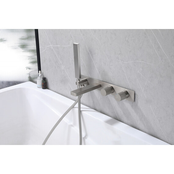 СМЕСИТЕЛЬ ABBER RUND AF8730SP ДЛЯ ВАННЫ СКРЫТОГО МОНТАЖА, САТИН