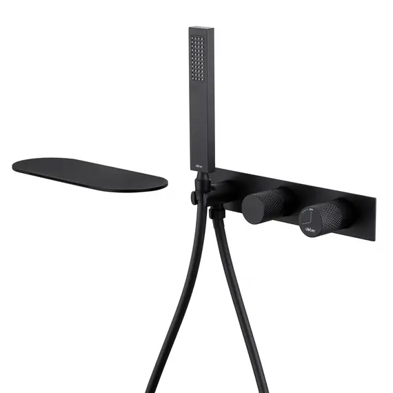 СМЕСИТЕЛЬ ABBER RUND AF8731B ДЛЯ ВАННЫ СКРЫТОГО МОНТАЖА, ЧЕРНЫЙ МАТОВЫЙ