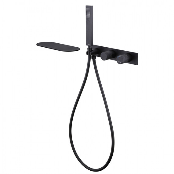 СМЕСИТЕЛЬ ABBER RUND AF8731B ДЛЯ ВАННЫ СКРЫТОГО МОНТАЖА, ЧЕРНЫЙ МАТОВЫЙ