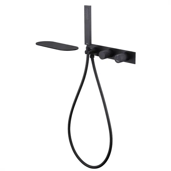 СМЕСИТЕЛЬ ABBER RUND AF8731B ДЛЯ ВАННЫ СКРЫТОГО МОНТАЖА, ЧЕРНЫЙ МАТОВЫЙ