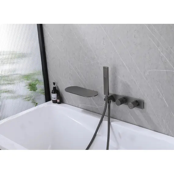 СМЕСИТЕЛЬ ABBER RUND AF8731NG ДЛЯ ВАННЫ СКРЫТОГО МОНТАЖА, НИКЕЛЬ