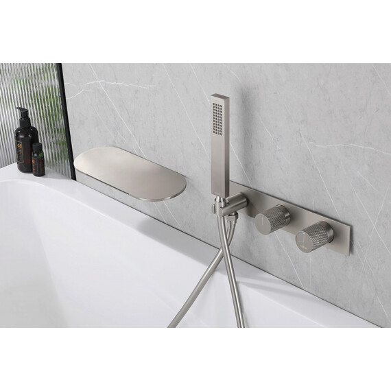 СМЕСИТЕЛЬ ABBER RUND AF8731SP ДЛЯ ВАННЫ СКРЫТОГО МОНТАЖА, САТИН