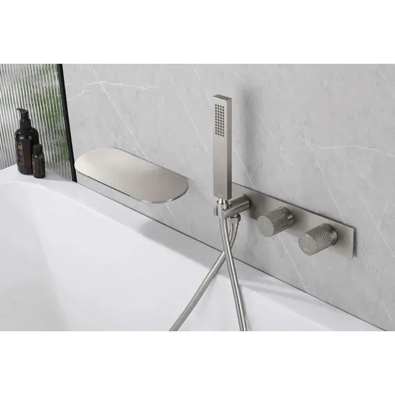 СМЕСИТЕЛЬ ABBER RUND AF8731SP ДЛЯ ВАННЫ СКРЫТОГО МОНТАЖА, САТИН