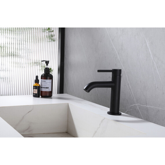 СМЕСИТЕЛЬ ABBER WASSER KREIS AF8110B ДЛЯ РАКОВИНЫ, ЧЕРНЫЙ МАТОВЫЙ