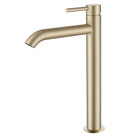 СМЕСИТЕЛЬ ABBER WASSER KREIS AF8111G ДЛЯ НАКЛАДНОЙ РАКОВИНЫ, ЗОЛОТО МАТОВОЕ