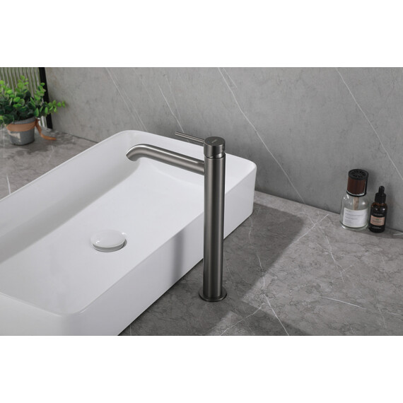 СМЕСИТЕЛЬ ABBER WASSER KREIS AF8111NG ДЛЯ НАКЛАДНОЙ РАКОВИНЫ, НИКЕЛЬ