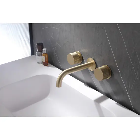 СМЕСИТЕЛЬ ABBER WASSER KREIS AF81122G ДЛЯ РАКОВИНЫ СКРЫТОГО МОНТАЖА, ЗОЛОТО МАТОВОЕ