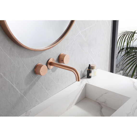 СМЕСИТЕЛЬ ABBER WASSER KREIS AF81122MRG ДЛЯ РАКОВИНЫ СКРЫТОГО МОНТАЖА, РОЗОВОЕ ЗОЛОТО МАТОВОЕ