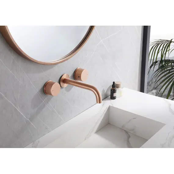 СМЕСИТЕЛЬ ABBER WASSER KREIS AF81122MRG ДЛЯ РАКОВИНЫ СКРЫТОГО МОНТАЖА, РОЗОВОЕ ЗОЛОТО МАТОВОЕ