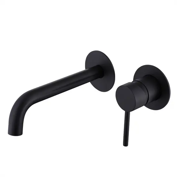 СМЕСИТЕЛЬ ABBER WASSER KREIS AF8112B ДЛЯ РАКОВИНЫ СКРЫТОГО МОНТАЖА, ЧЕРНЫЙ МАТОВЫЙ