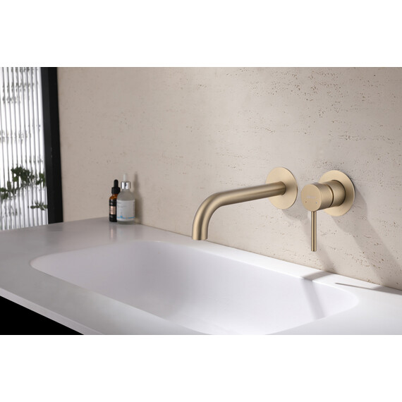 СМЕСИТЕЛЬ ABBER WASSER KREIS AF8112G ДЛЯ РАКОВИНЫ СКРЫТОГО МОНТАЖА, ЗОЛОТО МАТОВОЕ